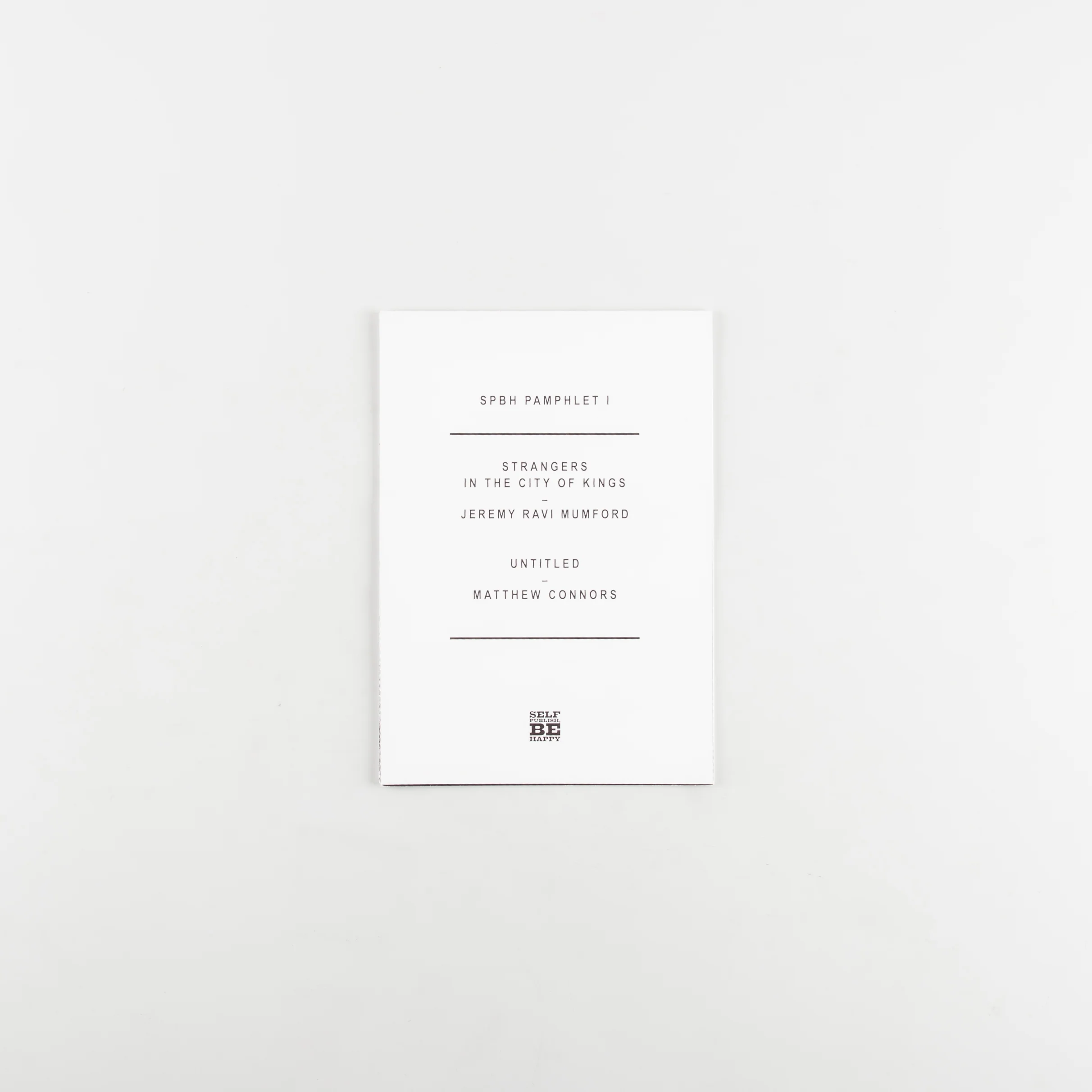 SPBH Pamphlet #1